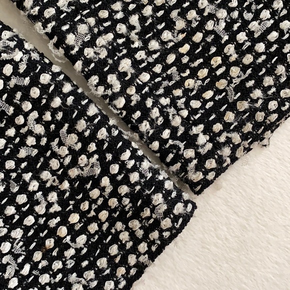 St. John | Textured Knit One Button Long Blazer Jacket Black/White (10) - Picture 15 of 16